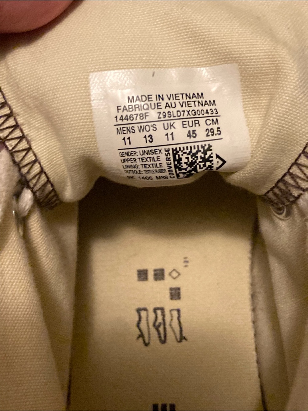 Converse All Star High Top Sneakers in Tan with Brown & Red Pattern - Picture 6 of 8